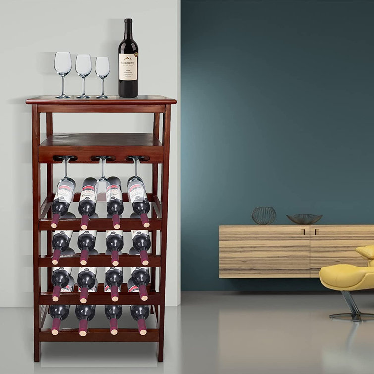 Wine rack with glass top best sale